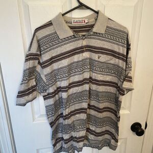 Vintage Playboy Men's‎ Polo Shirt Short Sleeve Size Medium M Front Pocket READ